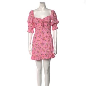 Faithfull the Brand Pink Floral Dress XS